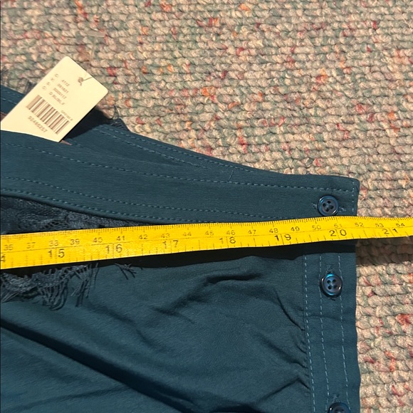 NWT Anthropologie One-Shoulder Puff Sleeve Top XL cotton - Picture 8 of 13